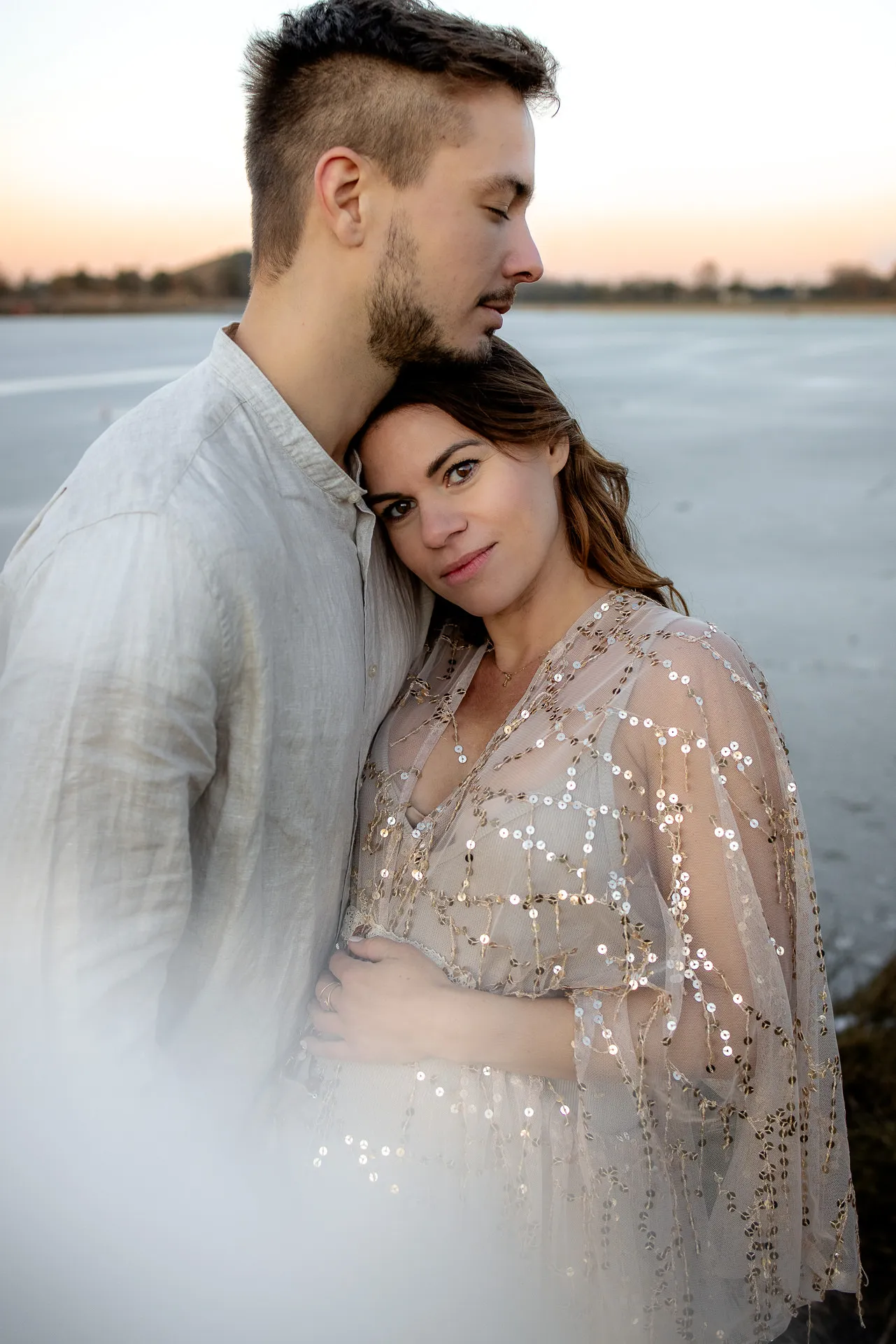 Outdoor-Schwangerschaftsshooting bei Minusgraden München
